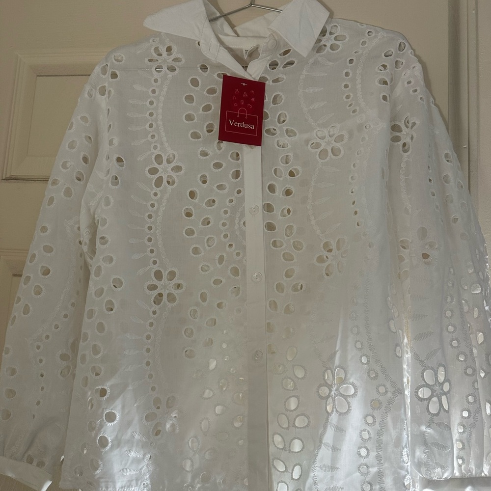White Eyelet Blouse